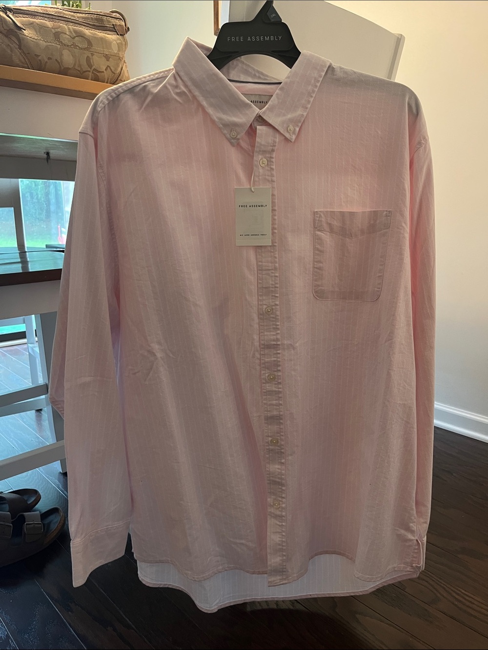 Men’s Pink Button-Down Shirt